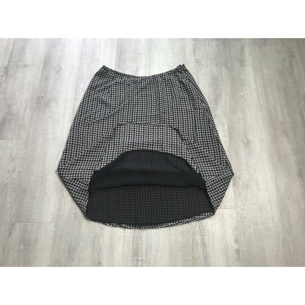 Talbots Womans Size 8 100% Pure Silk A-Line‎ Skirt Lined Side Zip Black, White - Picture 4 of 12